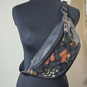 Coach Black Floral Crossbody Bag